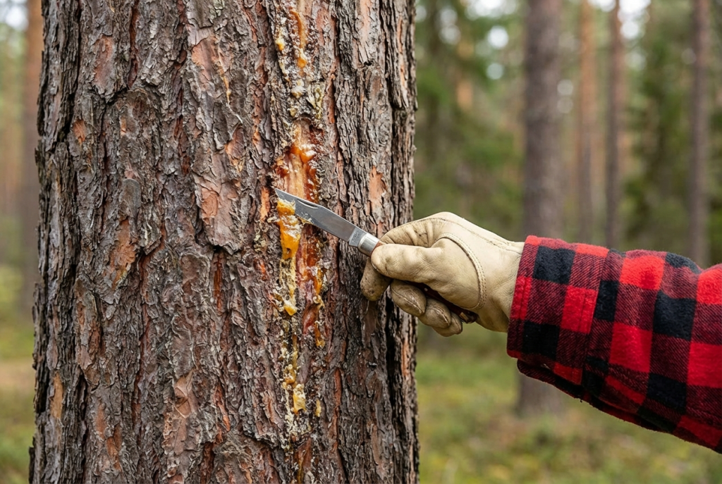 Identifying and Harvesting Pine Pitch