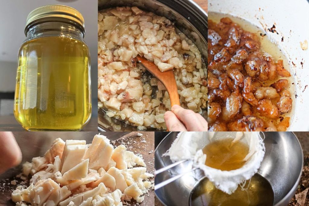 Two primary techniques for rendering tallow